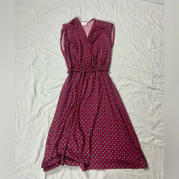 Sears Dresses | Vintage Sears Wrap Dress | Color: Red | Size: 12 | Shopwednesday's Closet